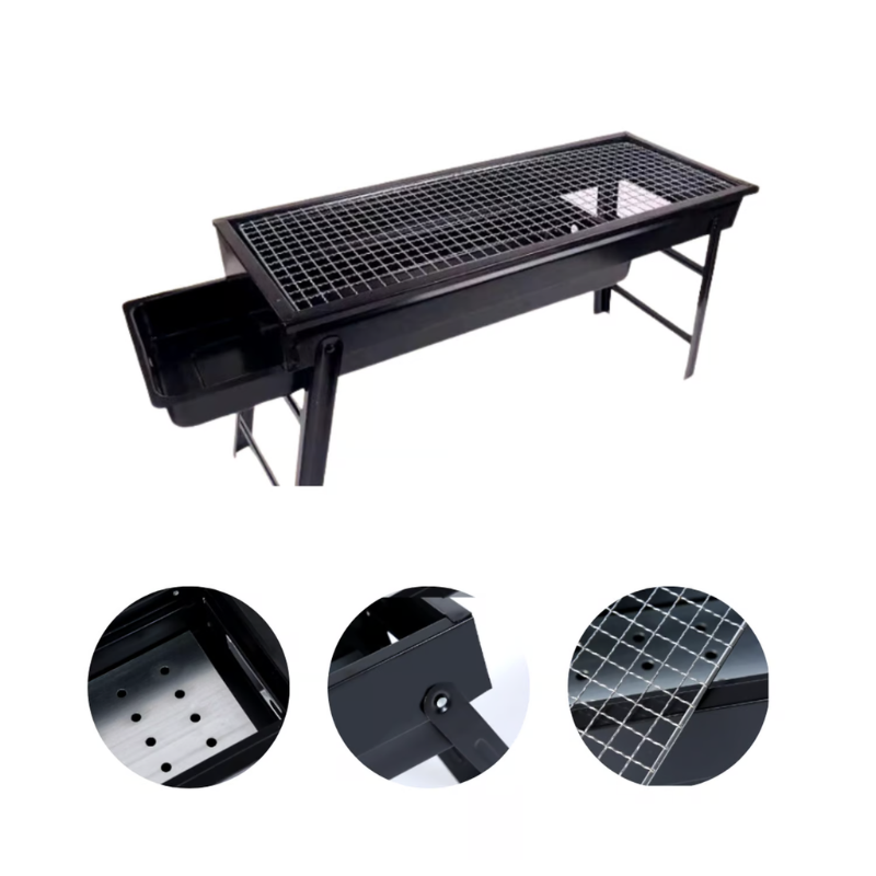 Барбекю-гриль складаний 60x22x33 см Чорний (2562538702) - фото 8 Барбекю-гриль складаний 60x22x33 см Чорний (2562538702) - фото 8