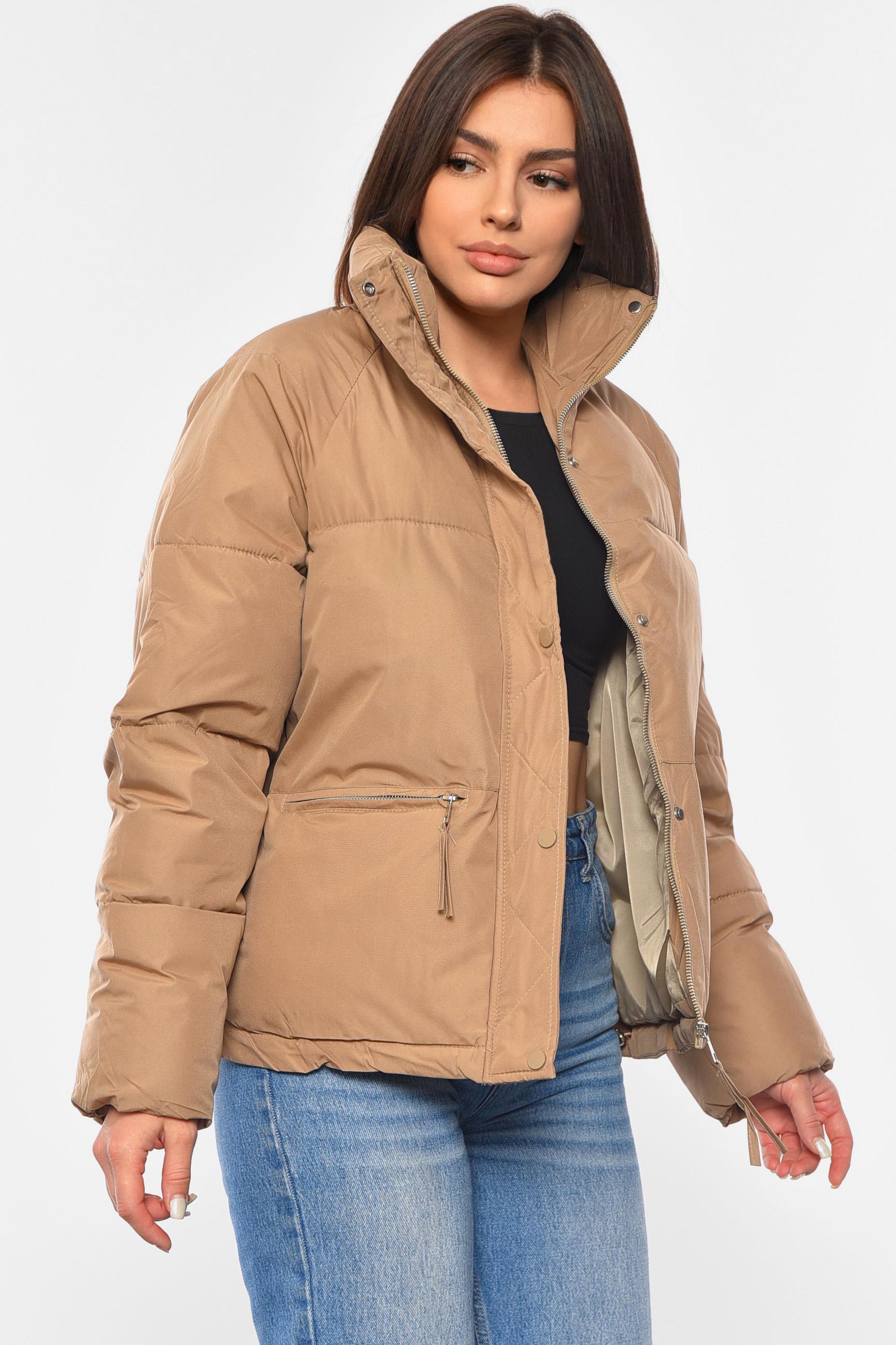 Куртка женская демисезонная XL Темно-бежевый (192456)