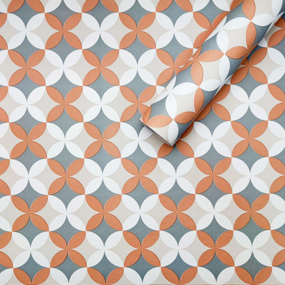 Самоклеющаяся пленка цветы 0,45х10 м Оранжевый (SW-00001220)