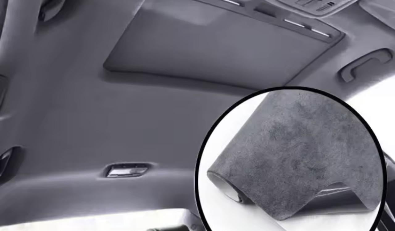 Алькантара самоклеюча тканина для салону авто 100x150 см Сірий графіт (2724536918) - фото 2 Алькантара самоклеюча тканина для салону авто 100x150 см Сірий графіт (2724536918) - фото 2