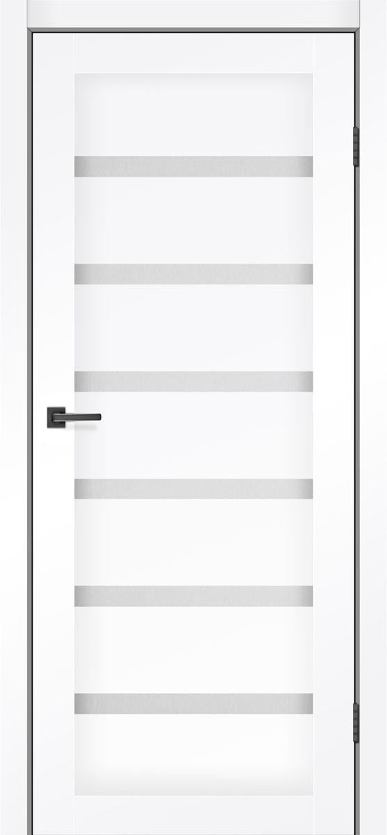 Дверь Louisiana стекло сатин ПВХ 2000х700 мм Белый матовый