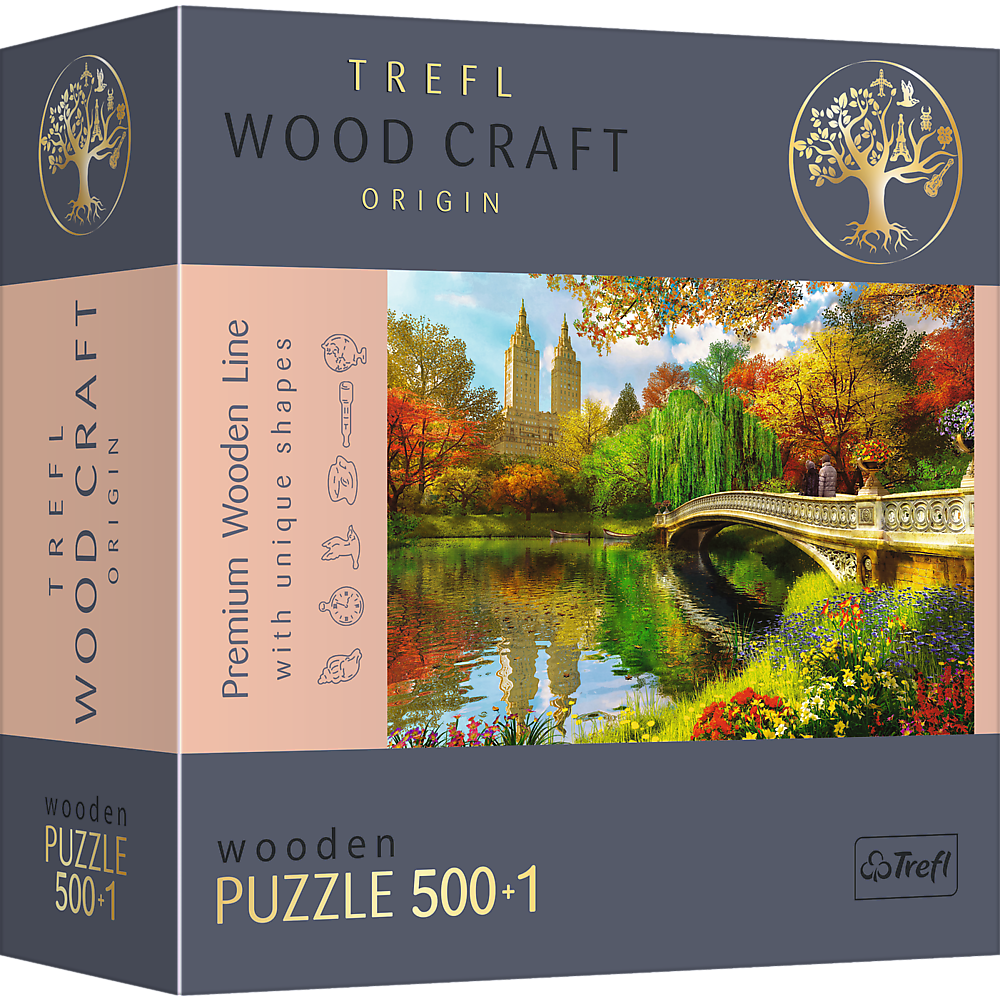 Пазли фігурні з дерева Trefl Центральний парк Манхеттен Нью-Йорк 500+1 елементів (5900511201574 20157)