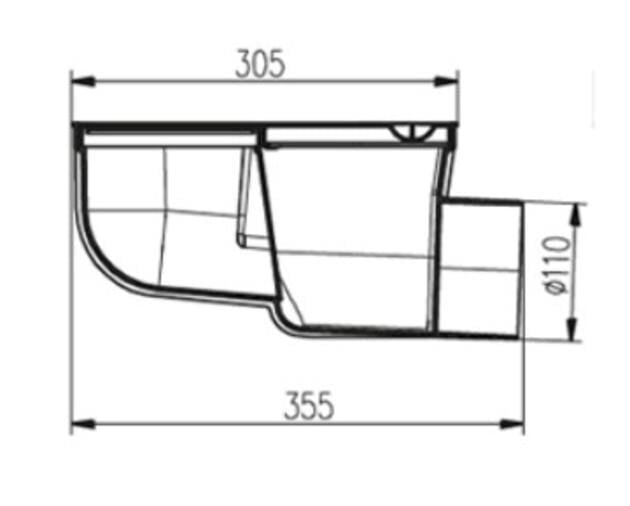 Дощоприймач MCH пластиковий горизонтальне підключення ⌀ 110 мм (325Gs) - фото 2 Дощоприймач MCH пластиковий горизонтальне підключення ⌀ 110 мм (325Gs) - фото 2
