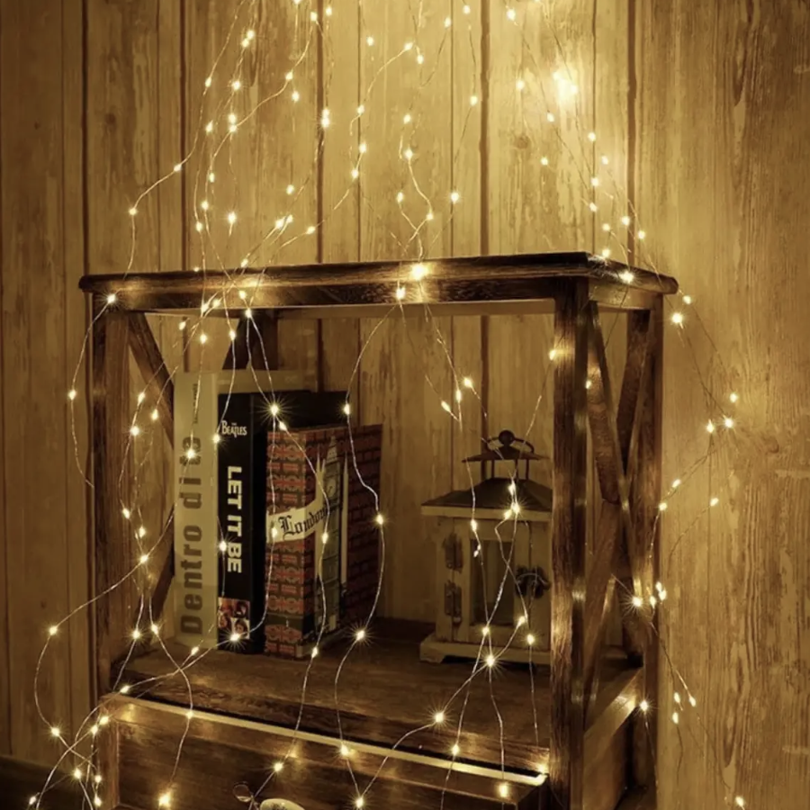 Новогодняя гирлянда Конский хвост 2 м 200 LED 10 ниток от USB Теплый белый (Е500209) - фото 7