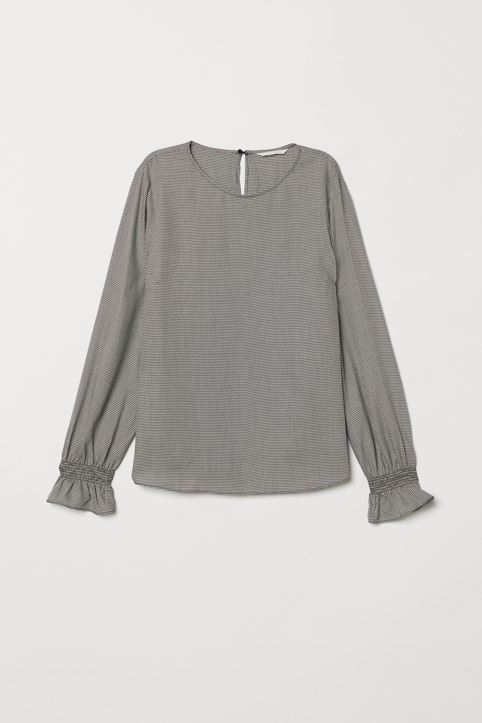 Блуза H&M р. 38 Чорно-білий (6752038)