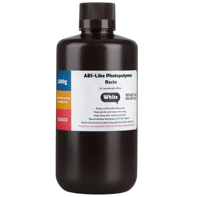 Фотополімерна смола для 3D-друку ELEGOO ABS Like 1 кг Білий (33733520)