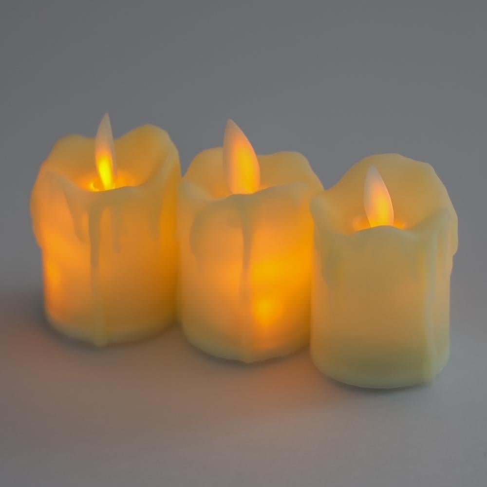 Набор свечей LED 6,2 см 3 шт. Айвори