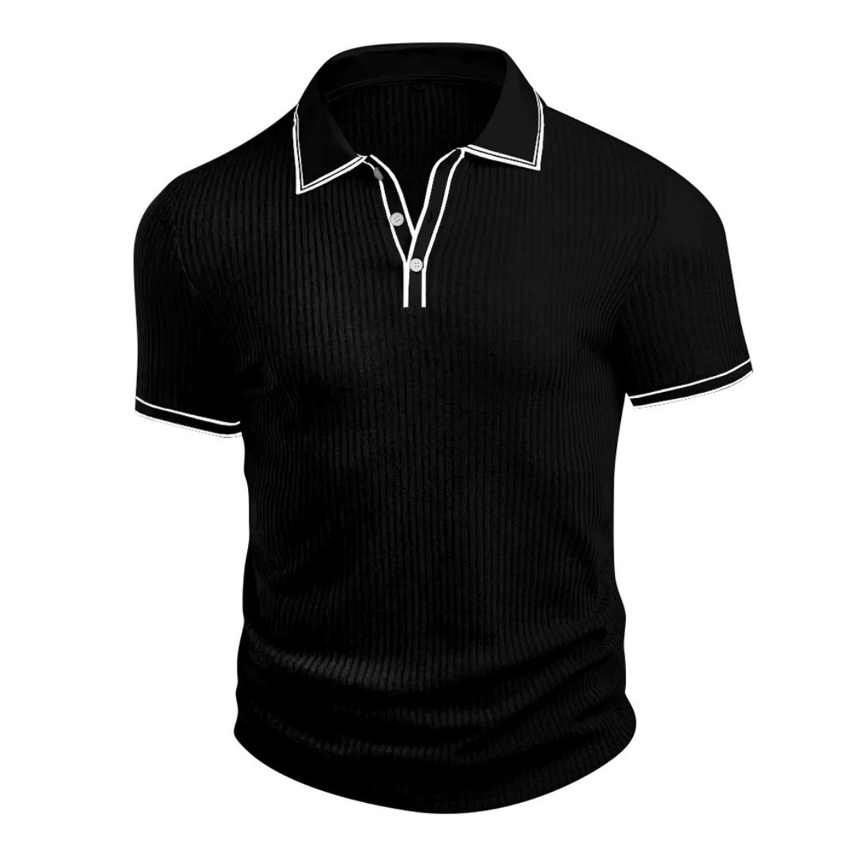 Футболка мужская поло SummerPolo S/M Черный (4054)