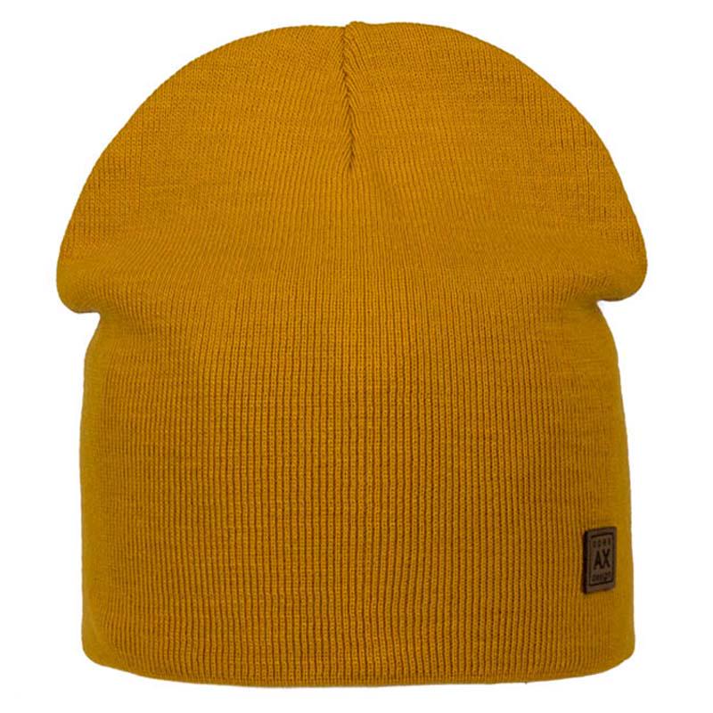 Шапка молодежная лопата гладкой вязки Apex Дрифт One Size Горчичный (69323)