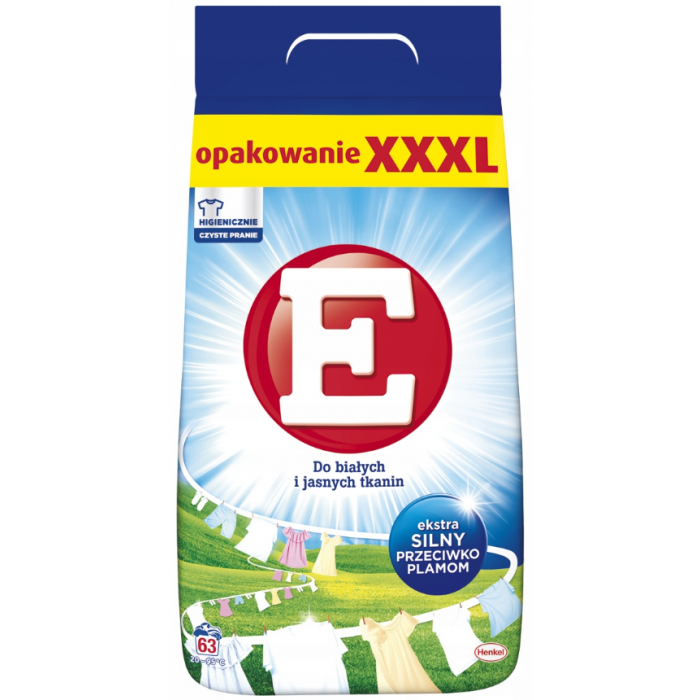 Стиральный порошок E для светлых вещей 63 стирки 4,095 кг Стиральный порошок E для светлых вещей 63 стирки 4,095 кг