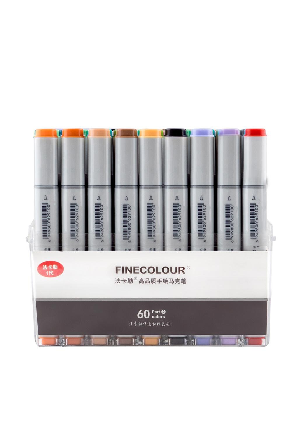 Маркеры для скетчинга FINECOLOUR 60 цветов