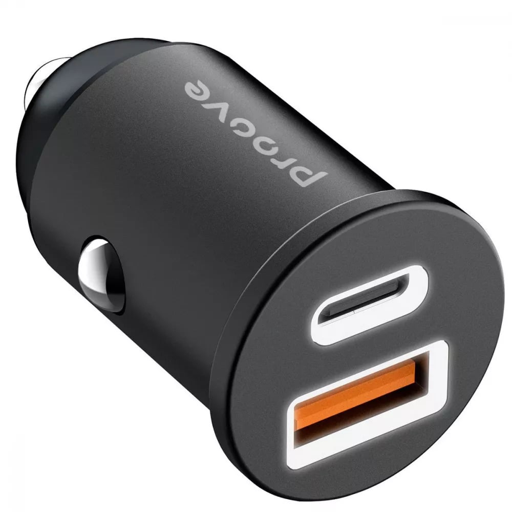 Зарядний пристрій в автомобіль Proove Tiny 30 Вт Type‑C/USB Чорний (27317025) - фото 3