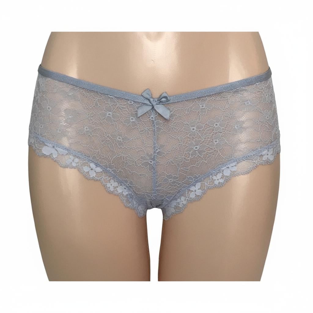 Трусики чики Victoria's Secret The Lacie Lace Cheeky Panty S Голубой (24429096)