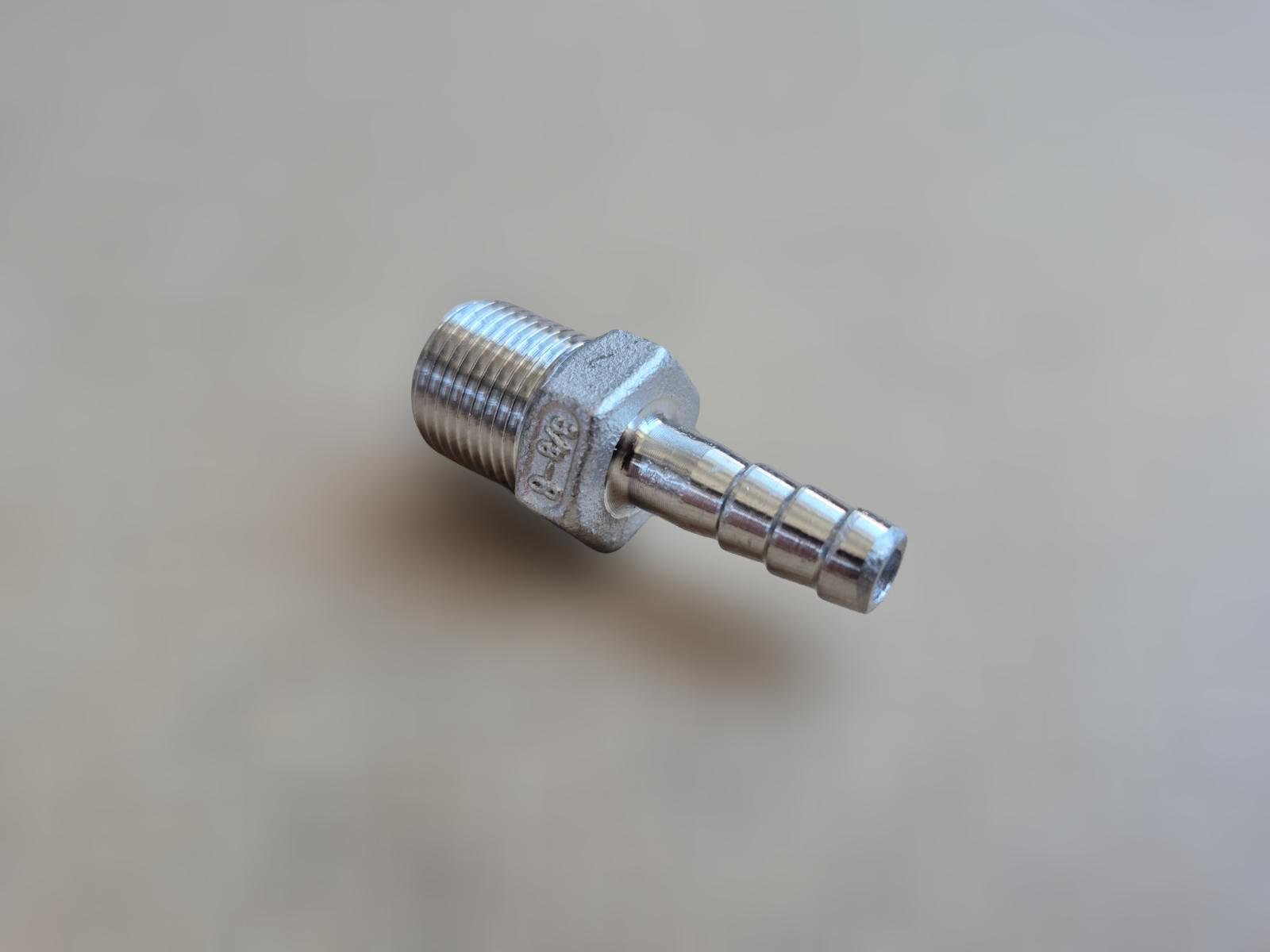 Штуцер шланговий різьбовий DN10 AISI304 BSPP Class-150 ялинка н/ж сталь 8 мм 3/8" (29203126) - фото 4 Штуцер шланговий різьбовий DN10 AISI304 BSPP Class-150 ялинка н/ж сталь 8 мм 3/8" (29203126) - фото 4