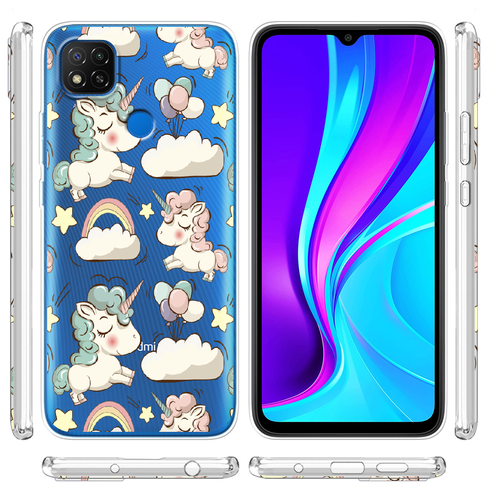 Чехол Boxface Xiaomi Redmi 9C Unicorns Прозрачный силикон (40879-cc2-40879) - фото 3