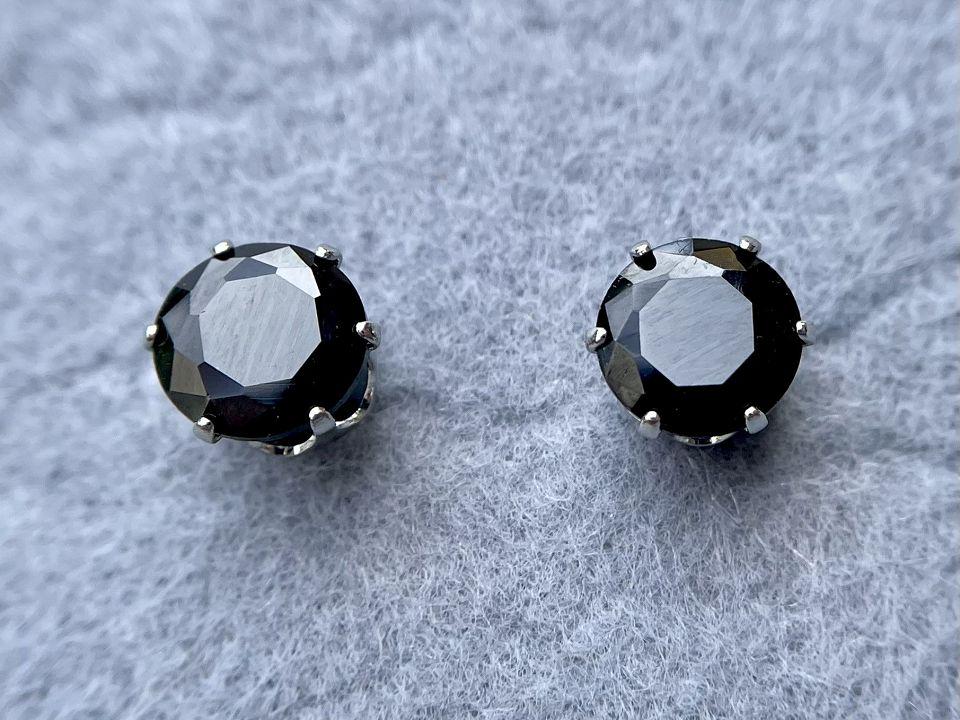 Сережки-гвоздики з фіанітами