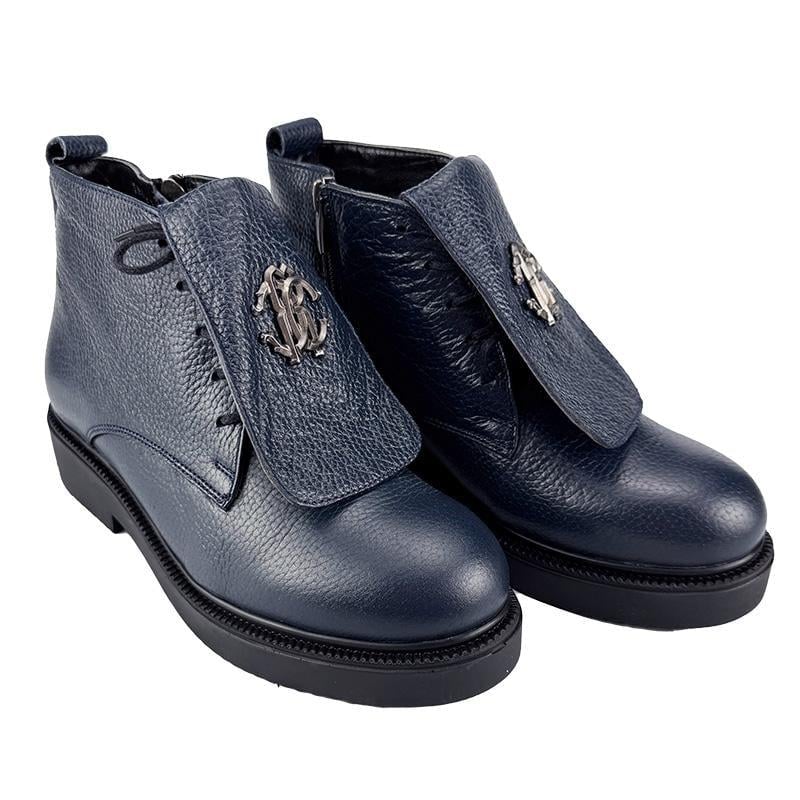Ботинки женские зимние кожаные К-001802 p. 38-39 24,5-25 см Синий