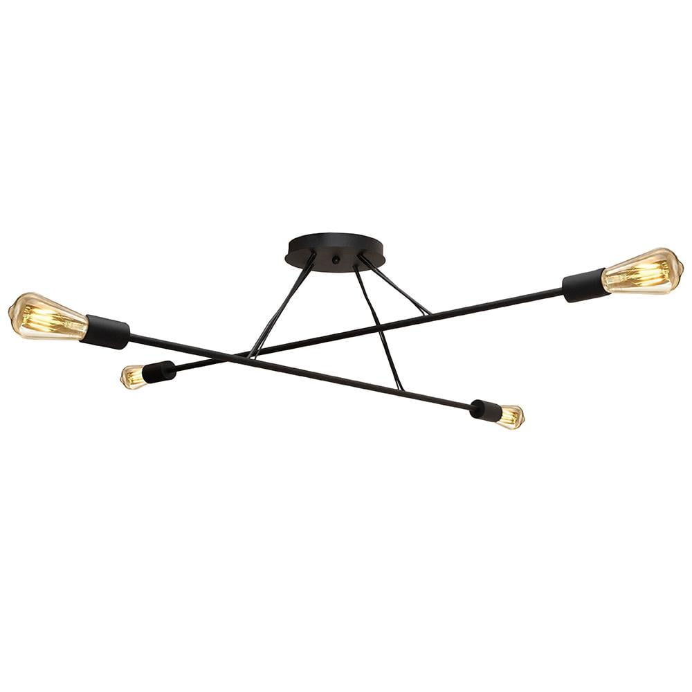 Люстра подвесная MSK ELECTRIC Asket NL 10320-4 BK под четыре лампы Е27 Черный
