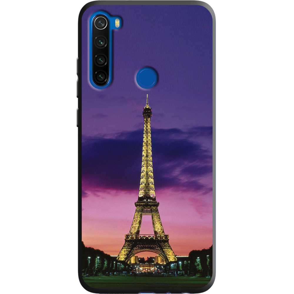 Чехол Boxface Xiaomi Redmi Note 8T Полночь в Париже Черный силикон (38532-up964-38945)