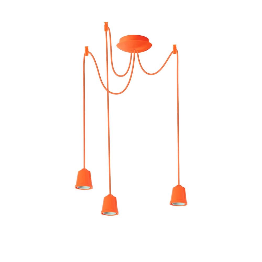 Підвісний світильник ERKA 323 стельовий 3xЕ27 2 м Помаранчевий (27551452)