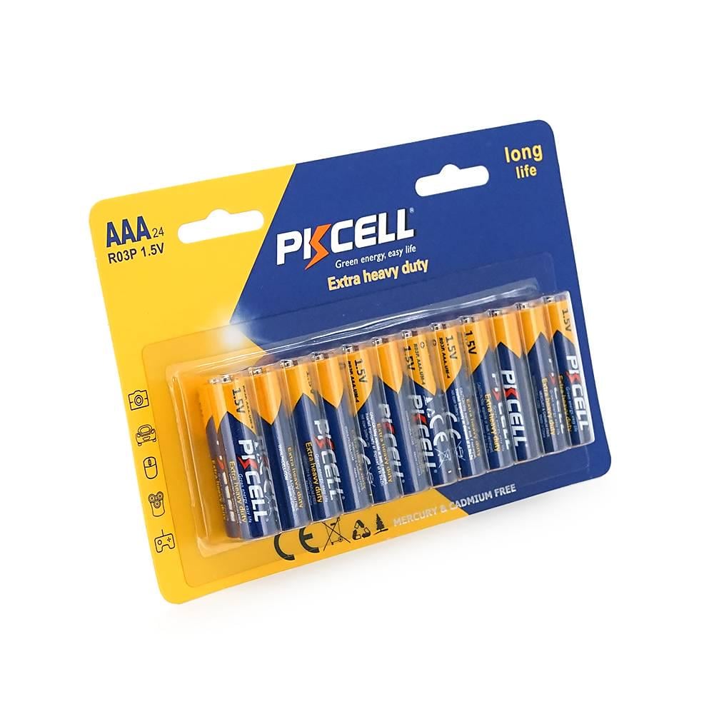 Батарейка сольова PKCELL 1,5V AAA/R03 24 штуки у блістері (33659)