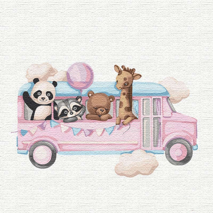 Картина по номерам Веселый автобус 30х30 см (KHO2356)