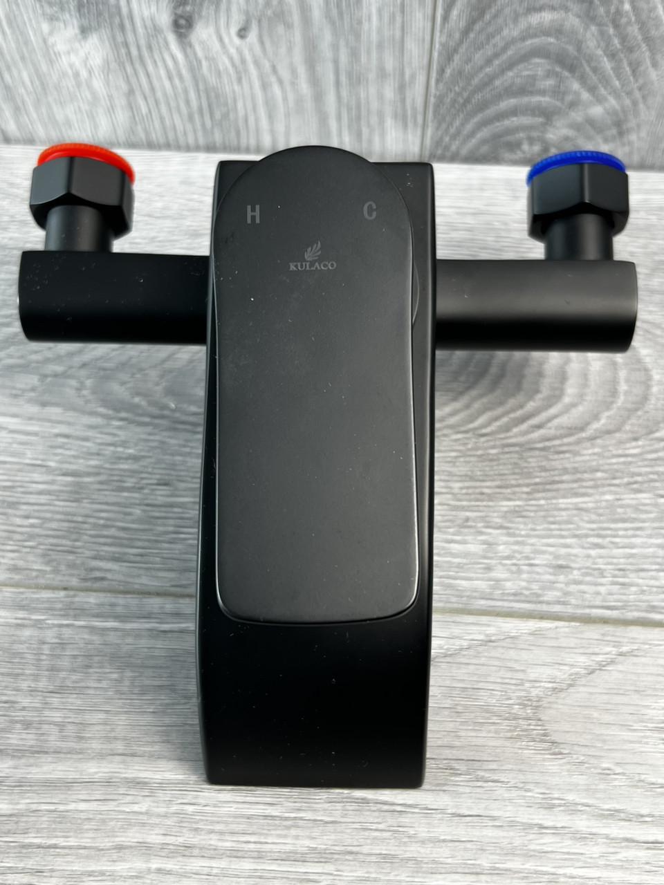 Смеситель для ванны однорычажный короткий излив Черный - фото 4 Смеситель для ванны однорычажный короткий излив Черный - фото 4