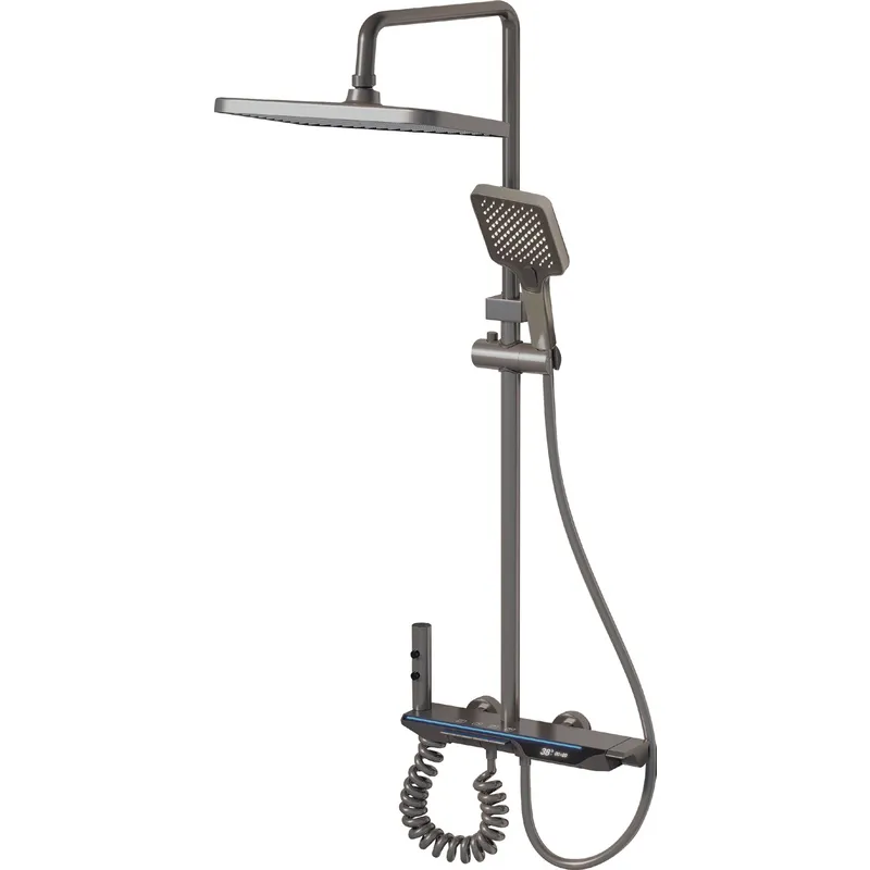 Колонна душевая Zerix PBX-009-J со смесителем с кнопочным переключателем из алюминия 4 режима Graphite (ZX5851) Колонна душевая Zerix PBX-009-J со смесителем с кнопочным переключателем из алюминия 4 режима Graphite (ZX5851)