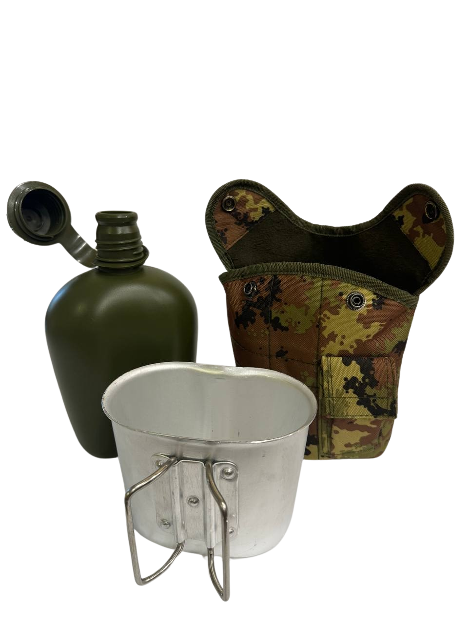 Фляга Solve NATO с утепленным чехлом и алюминиевой чашкой 1 л Vegetato (KT6004035)