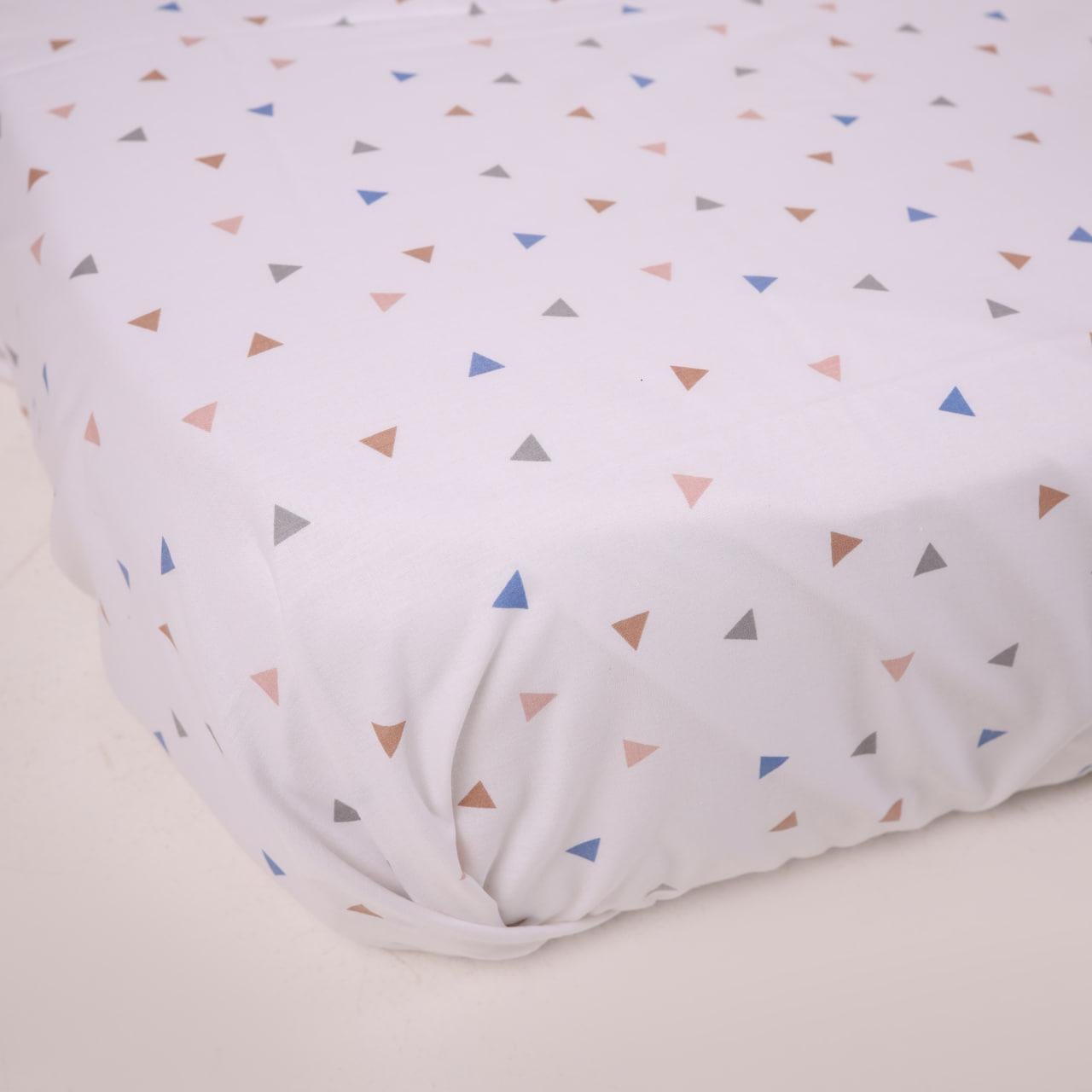 Простынь на резинке Звездные жирафы ранфорс 150х200х25 см (36978624)