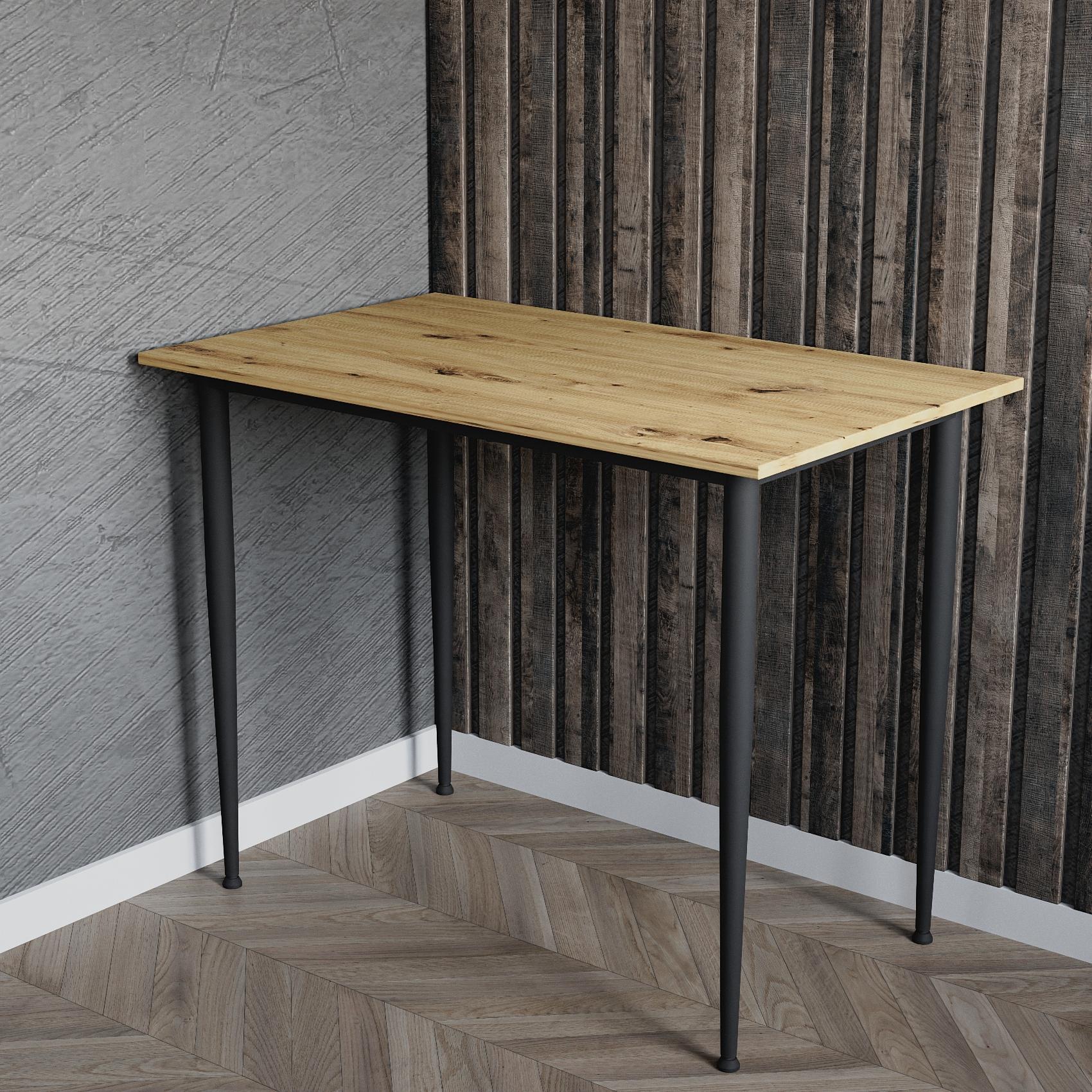 Стіл універсальний  Prime Ferrum-decor метал/ДСП 16 мм 750x1000x600 мм Чорний/Дуб Артизан (FRD-107628)