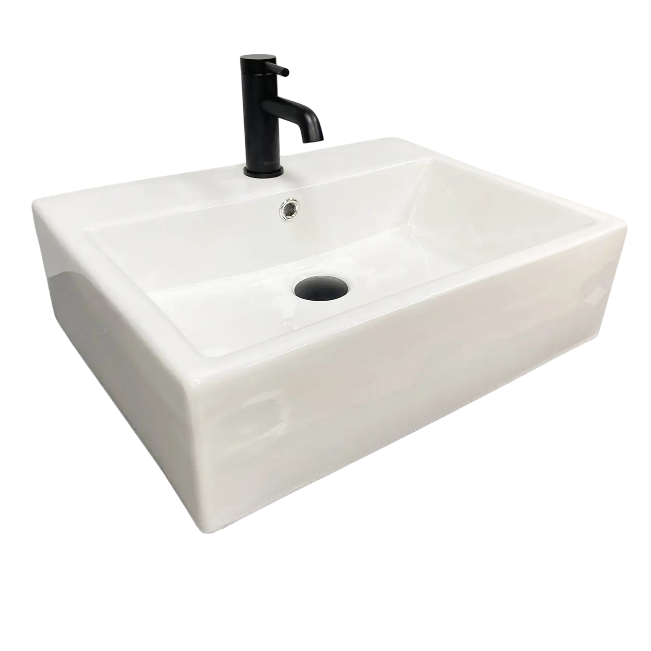 Раковина подвесная VBI Teramo M прямоугольная 420x540 мм Белый (RM-VBI-014702)