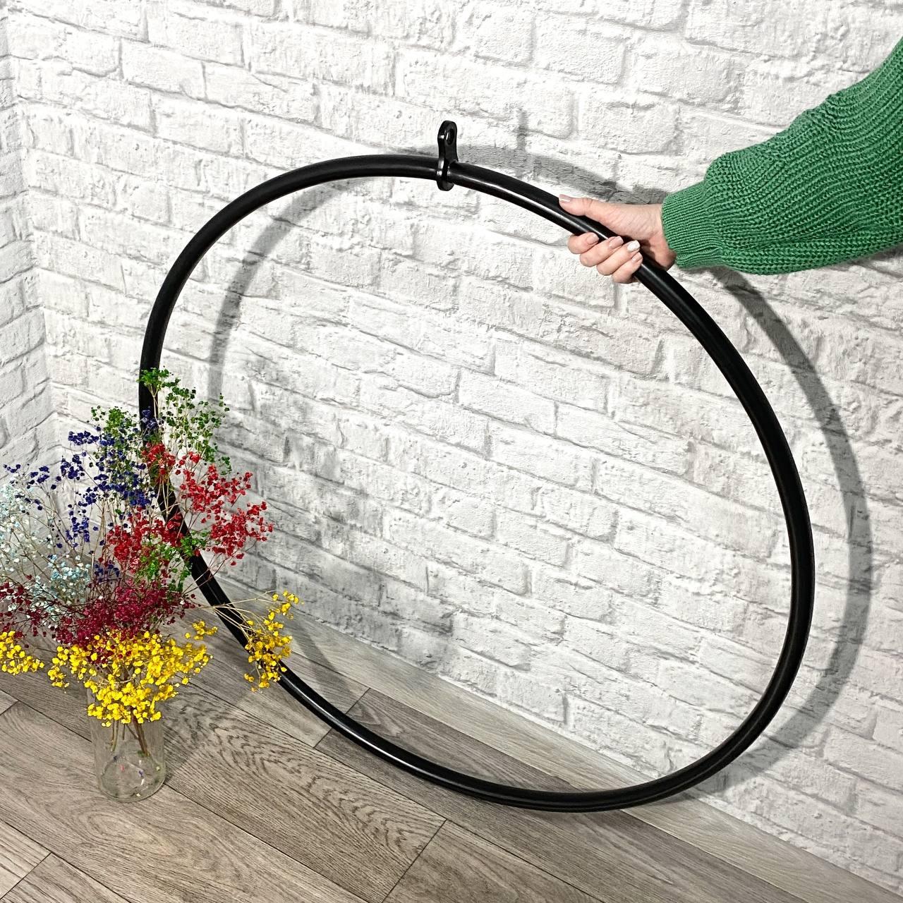 Кільце для повітряної гімнастики Krei AERIAL HOOP на 1 підвіс d 900 мм Чорний (СІ6002.9)