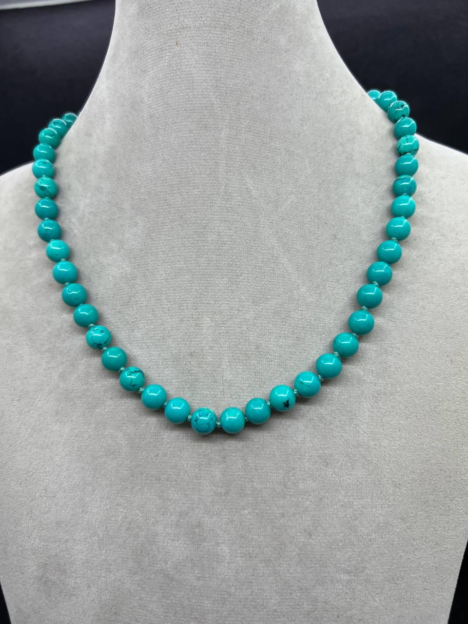 Намисто бірюза 44 см Бірюзовий (10624)
