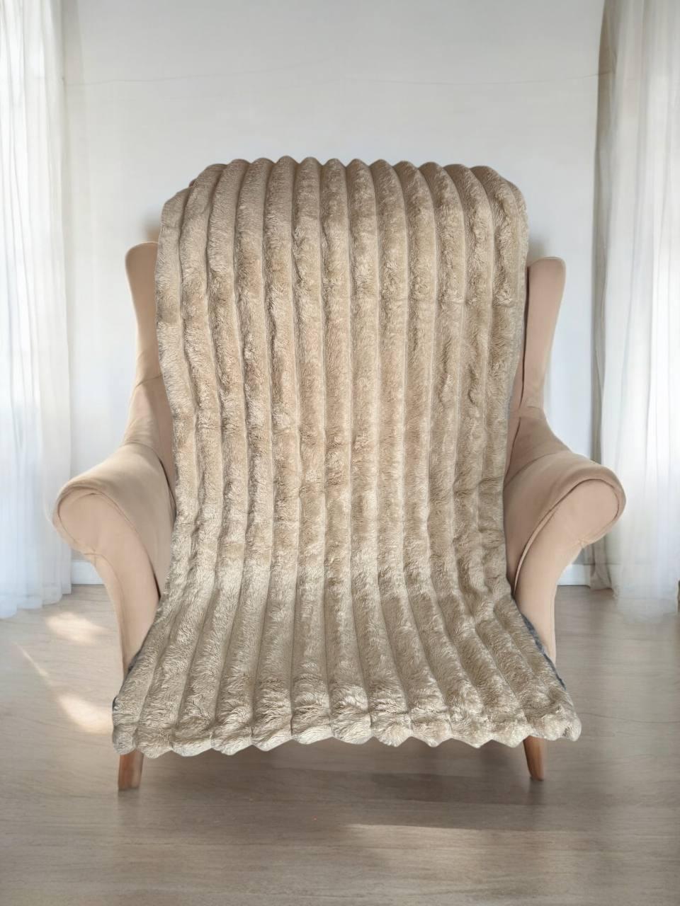 Плед 200х230 см Бежевий (Д-Am-sharp-006-03)