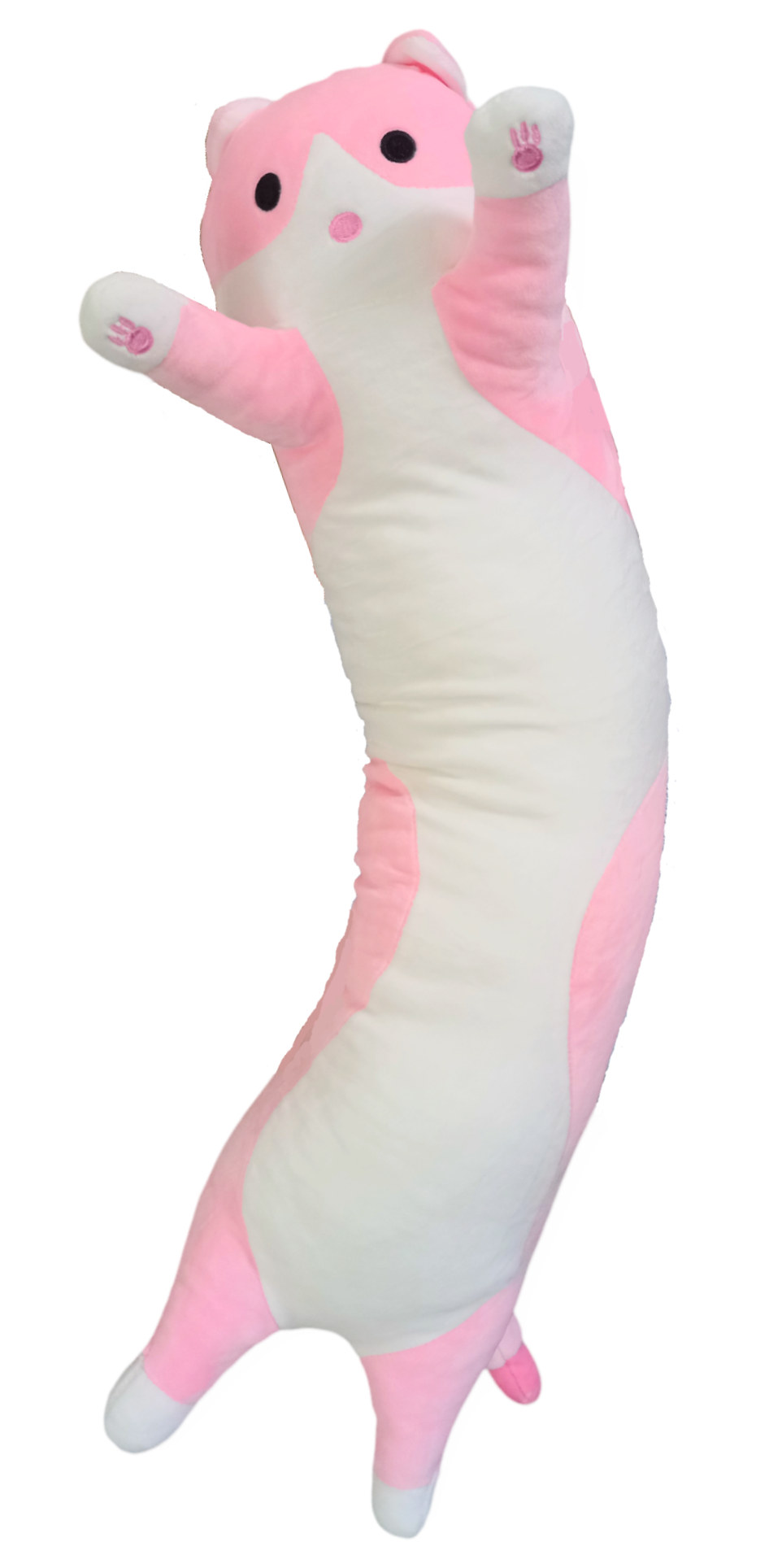Іграшка-антистрес Кіт батон плюшевий 70 см Рожевий (11474090)