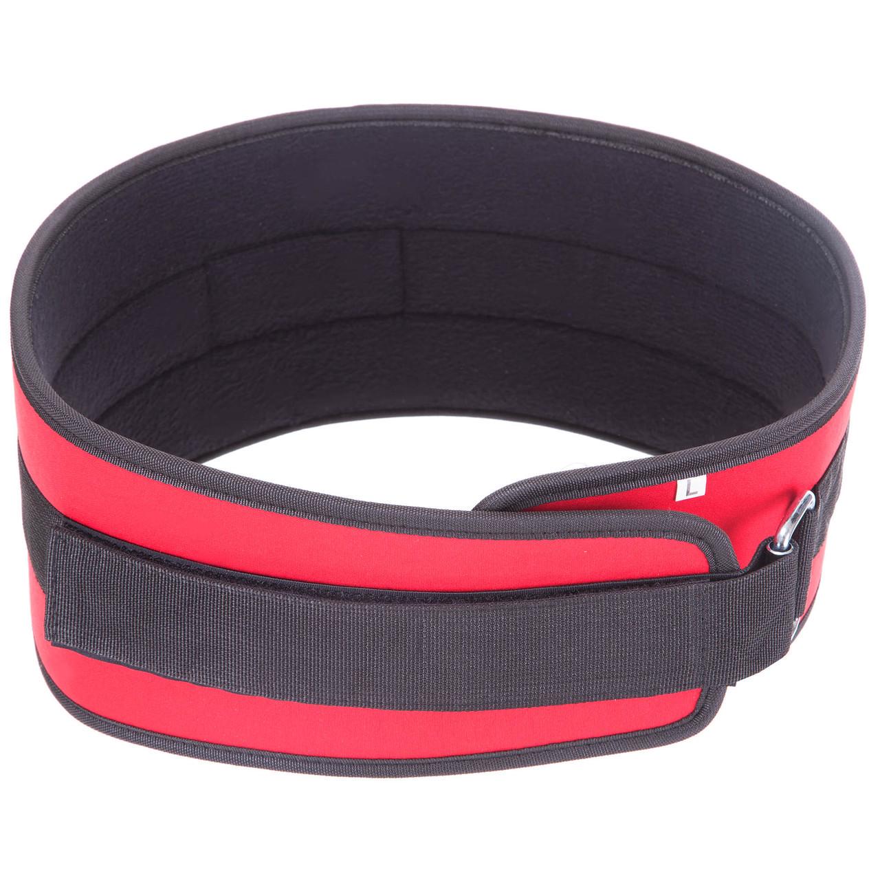 Пояс атлетический Zelart SB-165486 текстильный спинка 15 см 85-116 см XS Красный (2532847900)