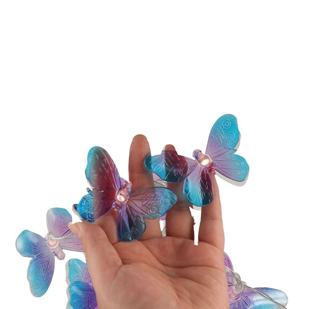 Гирлянда нитка бабочки 4,3 м от USB Фиолетовый (0da14818) - фото 4