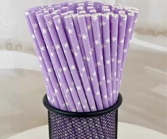Трубочки коктейльні з принтом зірочок 25 шт. 20 см Бузково-білий (2108/11) - фото 1 Трубочки коктейльні з принтом зірочок 25 шт. 20 см Бузково-білий (2108/11) - фото 1