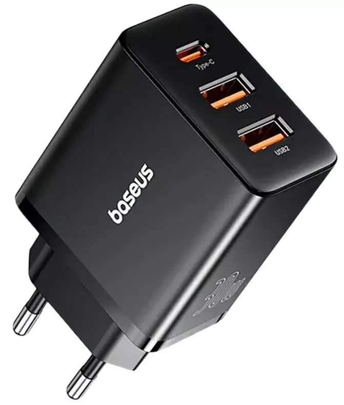 Зарядний пристрій мережевий BASEUS Cube Fast Charger 2 USB/Type-C P10111402113-00 30W Black - фото 3