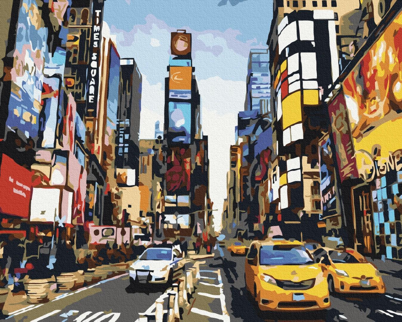 Картина по номерам Brushme Премиум Жизнь Таймс-сквер 40x50 см (PBS5377)