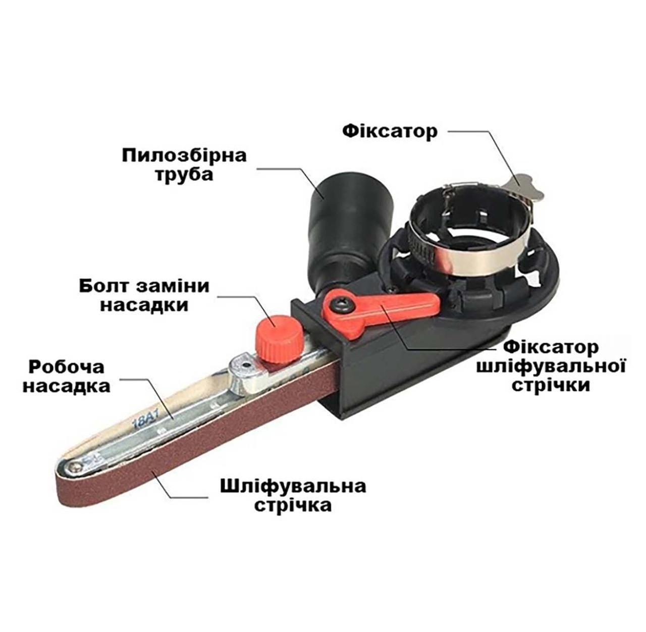 Насадка гриндер WLT на болгарку стрічко-шліфувальний адаптер для УШМ М14 115/125 мм (id_100997) - фото 8 Насадка гриндер WLT на болгарку стрічко-шліфувальний адаптер для УШМ М14 115/125 мм (id_100997) - фото 8