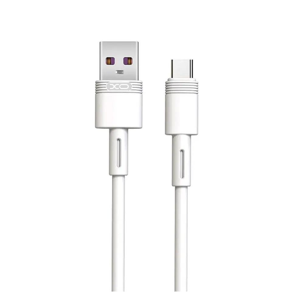Кабель для зарядки и синхронизации USB XO NB-Q166 5A USB Type-C 1 м Белый (1830482493)