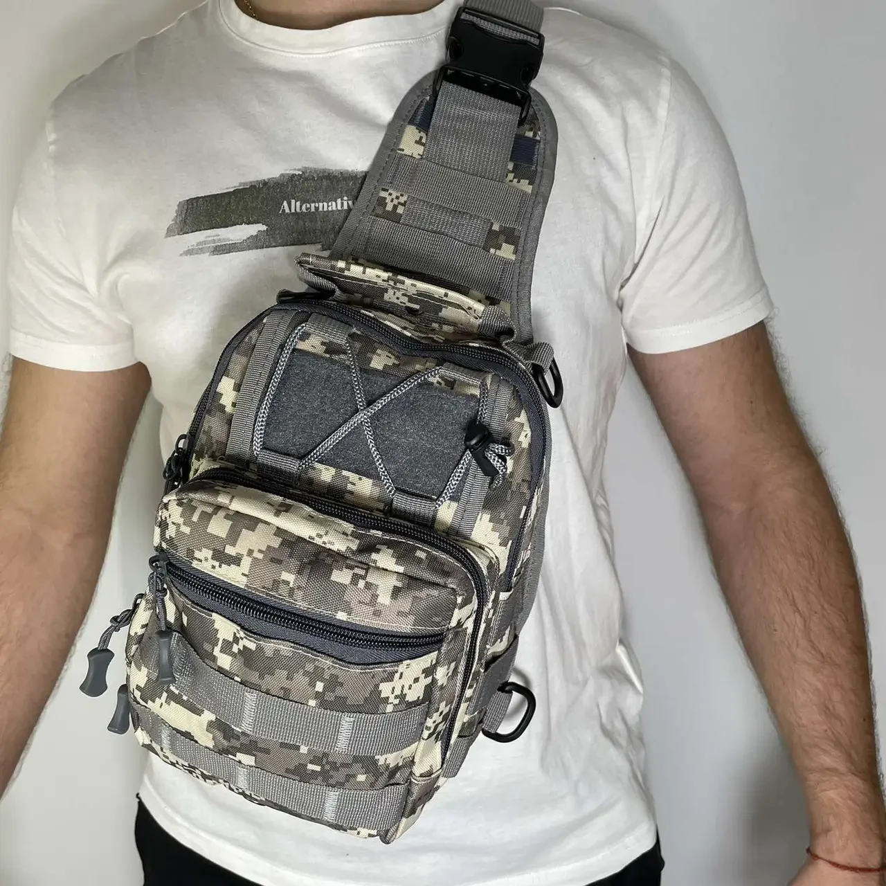 Рюкзак тактичний військовий 6 л Сірий (2549774018) - фото 8 Рюкзак тактичний військовий 6 л Сірий (2549774018) - фото 8