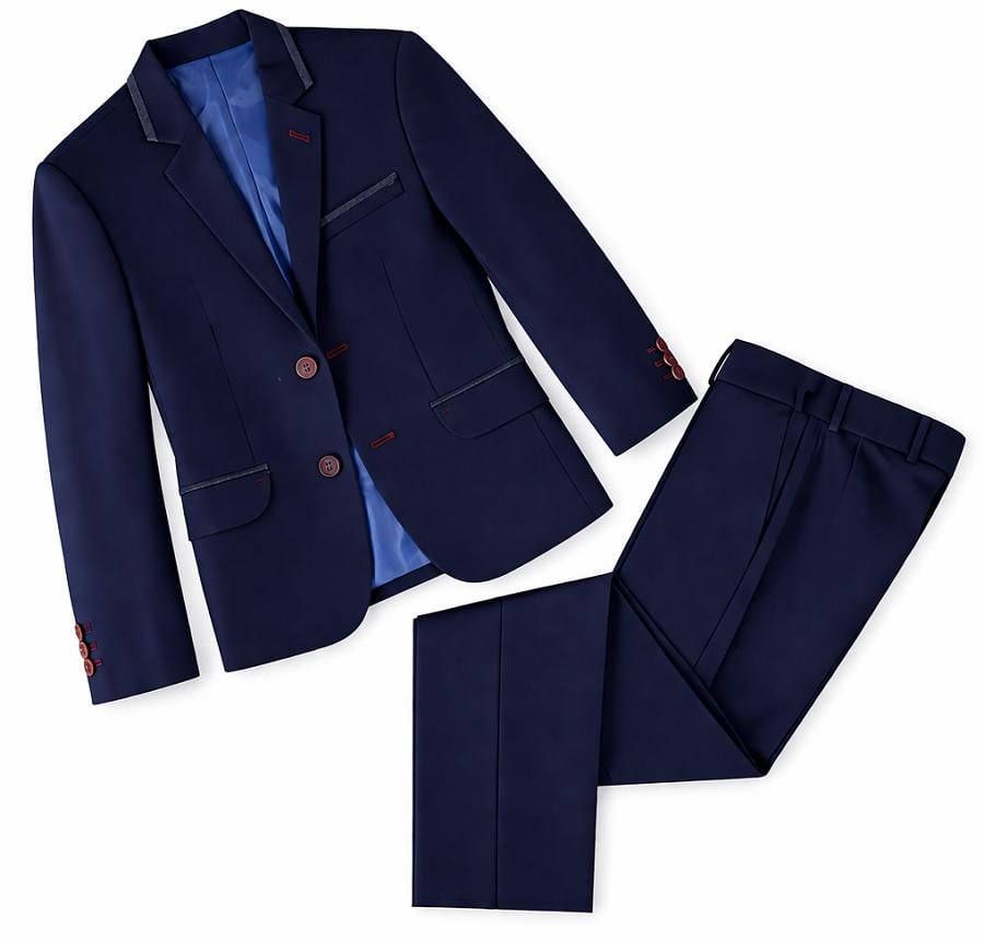 Костюм шкільний для хлопчика двійка SUZIE однотонний 128 см Синій (300903_128)