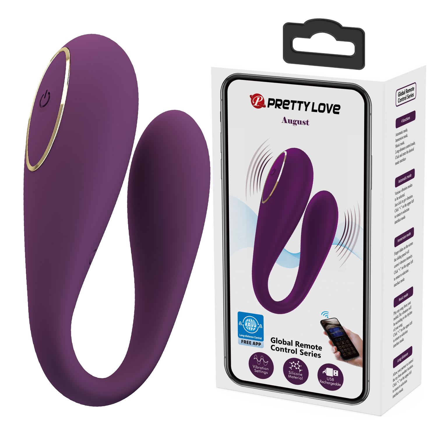 Вибратор для пар Pretty Love с управлением из приложения Фиолетовый (BI-014582HP-1) Вибратор для пар Pretty Love с управлением из приложения Фиолетовый (BI-014582HP-1)