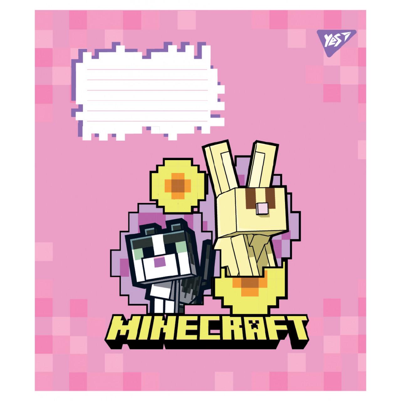 Комплект тетрадей школьный YES Minecraft Flowers для девочки А5/24 линия 5 шт. (767589) - фото 4