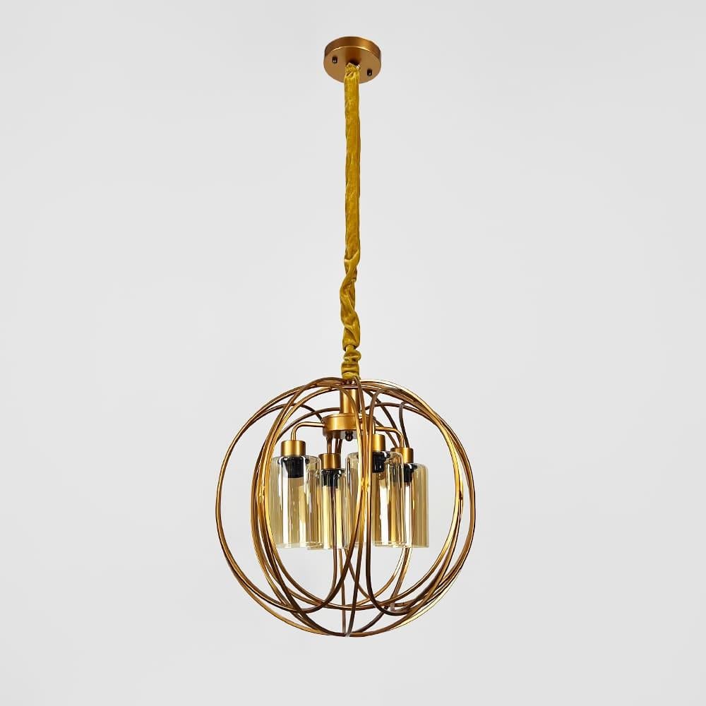 Люстра лофт Плетеная сфера Ø 50 см Медный (12575/4 copper)
