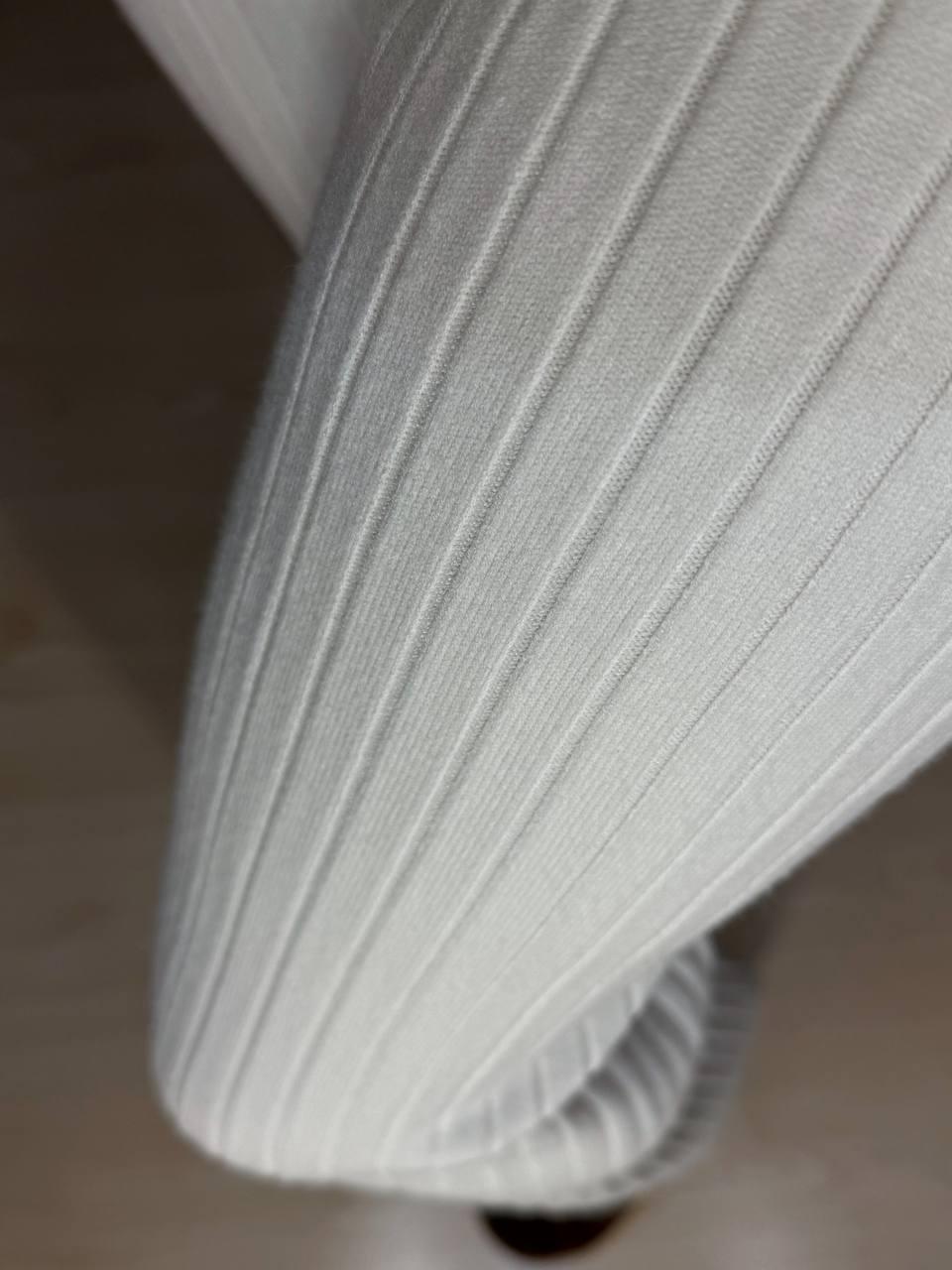 Костюм женский Joy One 376 вязаный в рубчик с кофтой на молнии и брюками палаццо OS Молочный (5601) - фото 6 Костюм женский Joy One 376 вязаный в рубчик с кофтой на молнии и брюками палаццо OS Молочный (5601) - фото 6