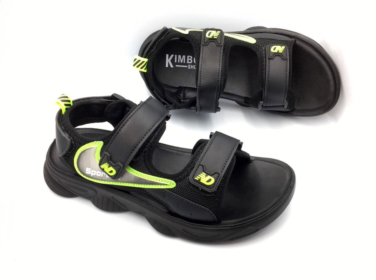 Сандалі для хлопчиків Kimboo 24204A/38 р. 38 Чорний